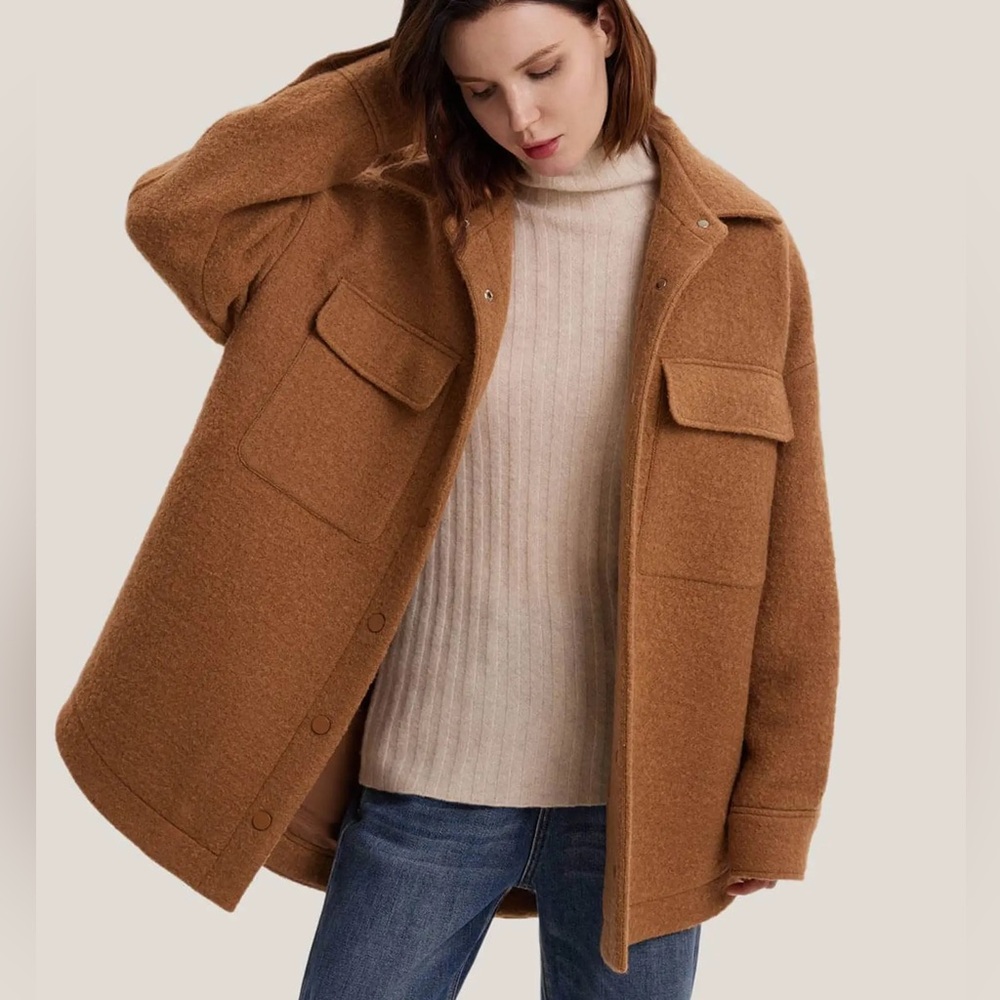 Gentle Herd Camel 100% Wool Coat